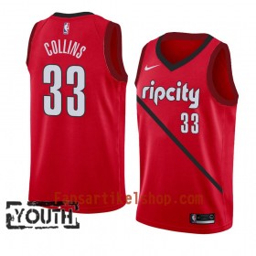 Portland Trail Blazers Trikot Zach Collins 33 2018-19 Nike Rot Swingman - Kinder